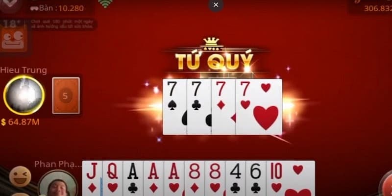 Tứ quý chặt hai ứng dụng chiến thuật
